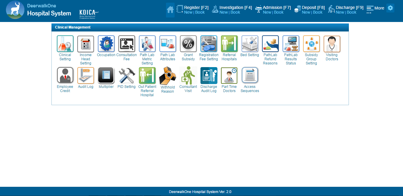 DeerwalkOne Hospital System — Clinical Management