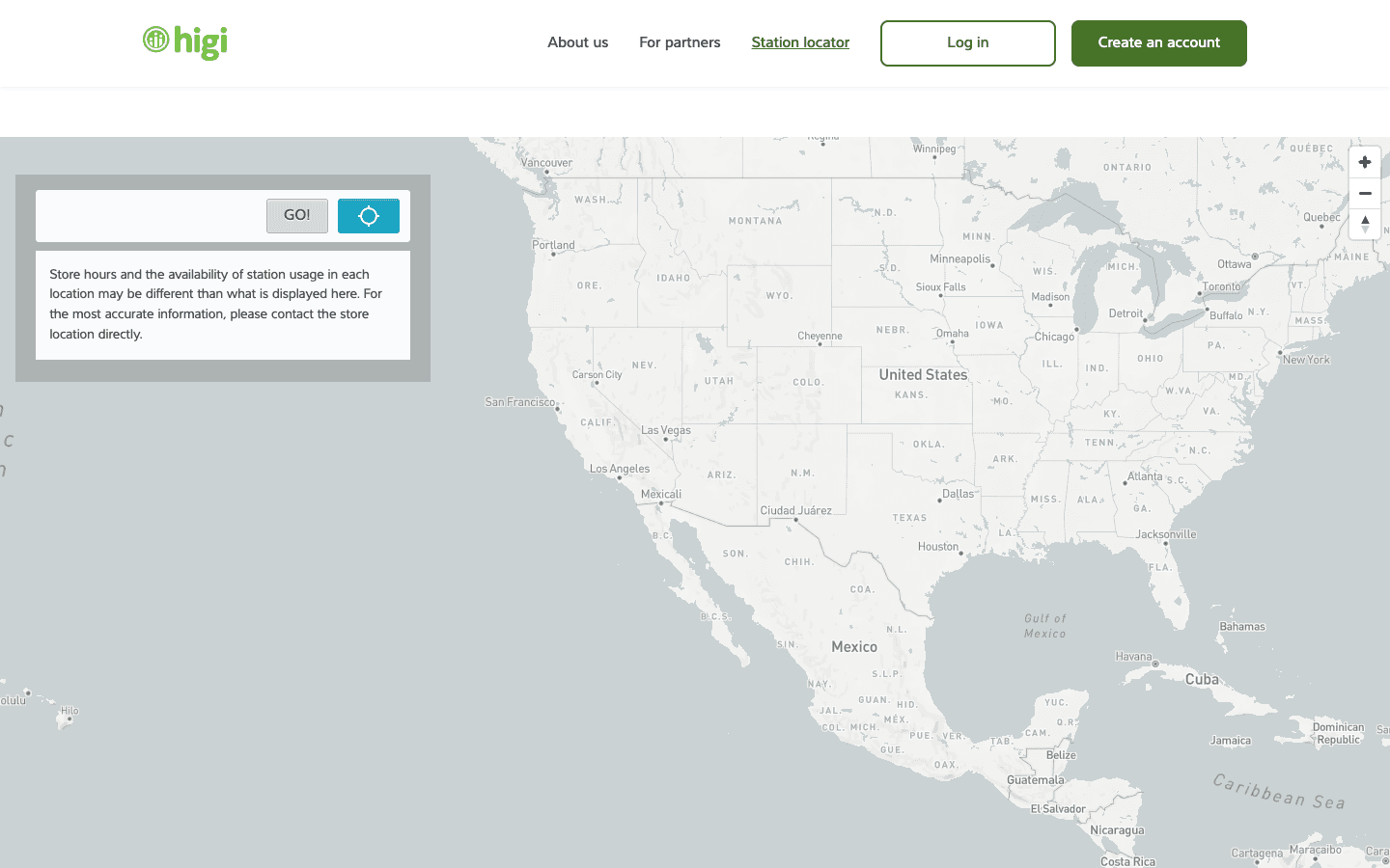 Screenshot of HIGI Kiosk Portal
